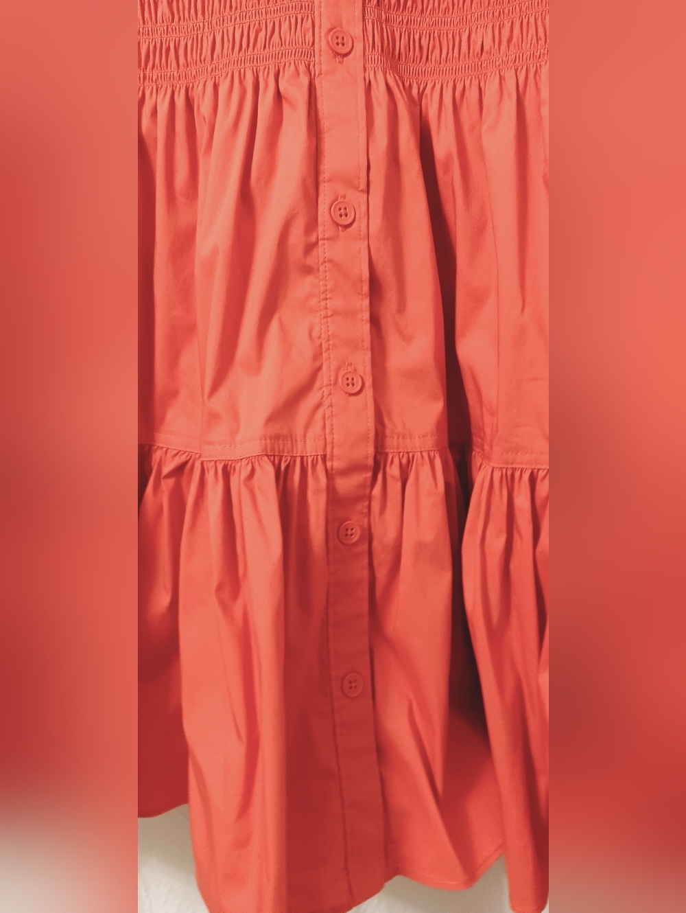 VERONICA BEARD Shirt dressCotton-blend poplin Shirred Button Size 10 - Picture 7 of 14